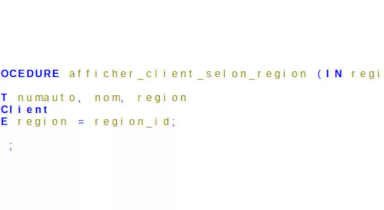 Procédure stockée 22 procédure stockée SQL