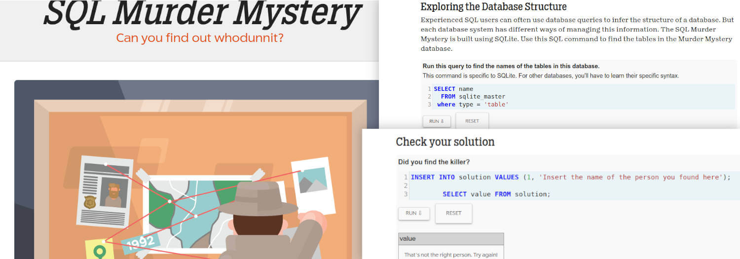SQL Murder Mystery, le jeu gratuit de SQL - Base de données